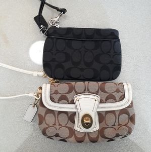 Bundle 3 Pocketed Coach Wristlets